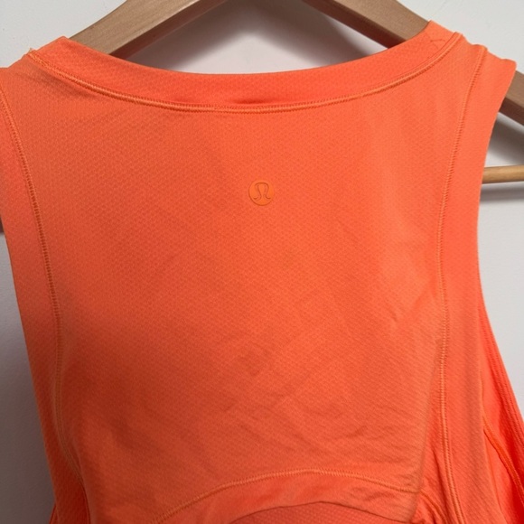 Lululemon Orange Sleeveless Women's Top Cropped Top 8 - Picture 3 of 4